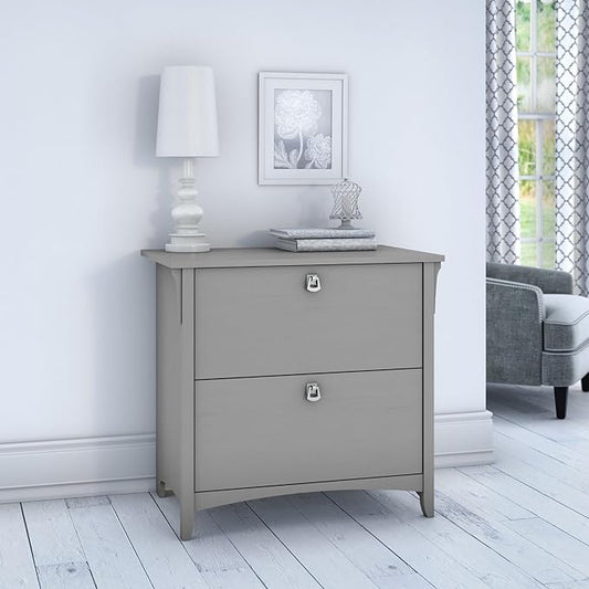 Bush Furniture Salinas 2 Drawer Lateral File Cabinet in Cape Cod Gray