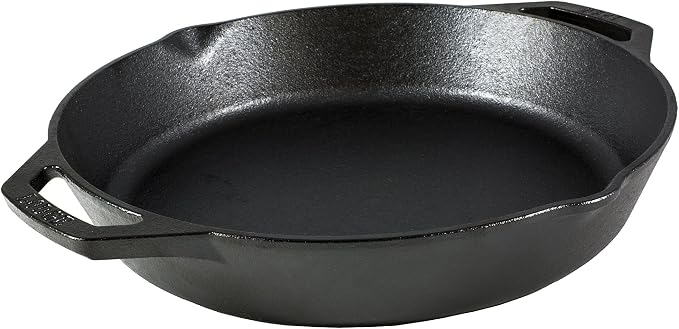 Lodge L10SKL Cast Iron Dual Handle Pan, 12 inch, Black