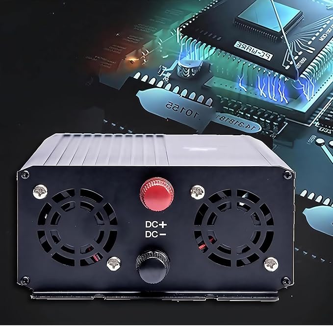 5000W Power Inverter 72V DC to 110V AC Converter with LED Display Dual AC Outlets Dual Fans Radiating for RV, Camp, Boat and Home Emergency Portable Pure Sine Wave Inverter (Smart Screen, 5000W 72V)
