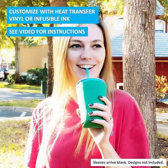 TahoeBay Blank Pint Glass Sleeves, Beer Coolers, 6-Pack, Hot Pink | Insulating Foam Cooler, 16oz Collapsible Tapered Beverage Holder, Bar Cup Insulator for Transfer Vinyl, HTV, Sublimation, DTF