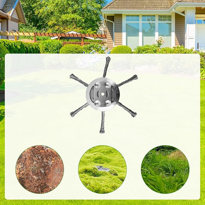 Steel Wire Grass Trimmer Head, 2025 New String Trimmer Replacement Head for Electric Battery Powered Cordless String Trimmer,6 Inch Wired Trimmer Blade for Lawn Mower Tray(6 Blade+3 Blade)