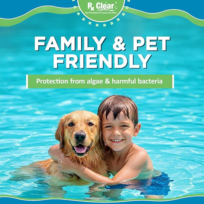 Rx Clear 3" Inch Chlorine Tabs | 35 Pounds | Individual Stabilized Chlorinating Tablets for Sanitizing Swimming Pools | Long Lasting, Slow Dissolving, and UV Protected
