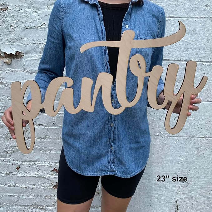Pantry Wood Sign Wall Decor (15" x 8.5")