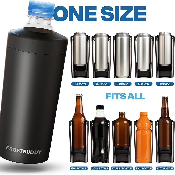 Frost Buddy XL Can Cooler - Fits 12/16/20/24 oz Cans & Bottles (Rocky Top) | Keeps drinks chilled 12+ hrs | No sweat, no condensation | Fits slim & standard cans