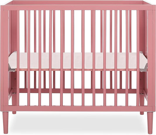 Lucas Mini Modern Crib with Rounded Spindles
