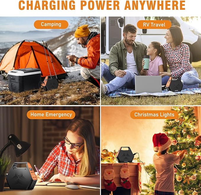 Power Bank with AC Outlet 100W Portable Power Station 26400mAh Battery Pack 97Wh Portable Outlet Charger 110V Battery Bank for Camping Emergency and Home Use