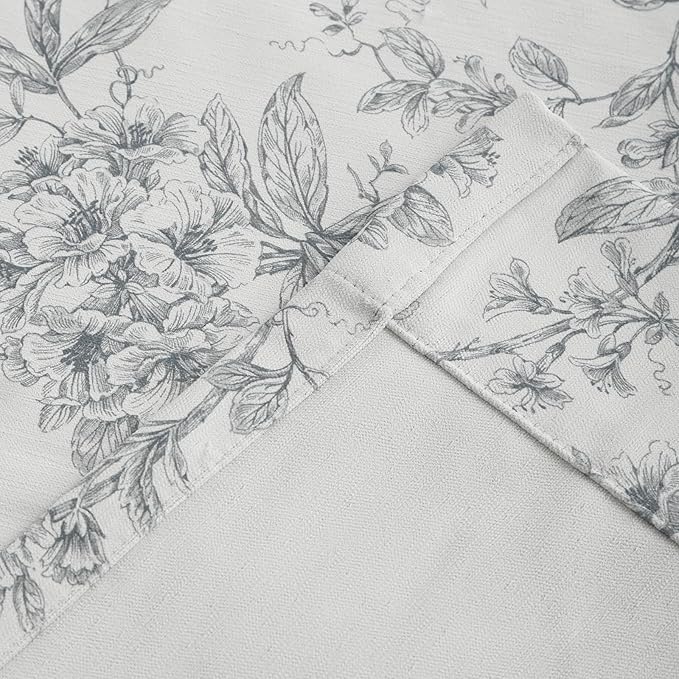 Pinch Pleated Vintage Floral Curtains - Room Darkening Drapes for Bedroom Living Room.2 Panels,150 Inches Wide 84 Inches Long