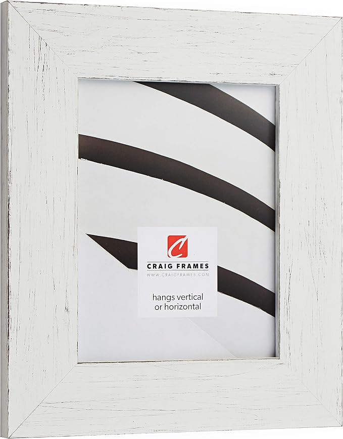 Craig Frames Jasper Wide Picture Frame, 4 x 6 Inch, Country Marshmallow White