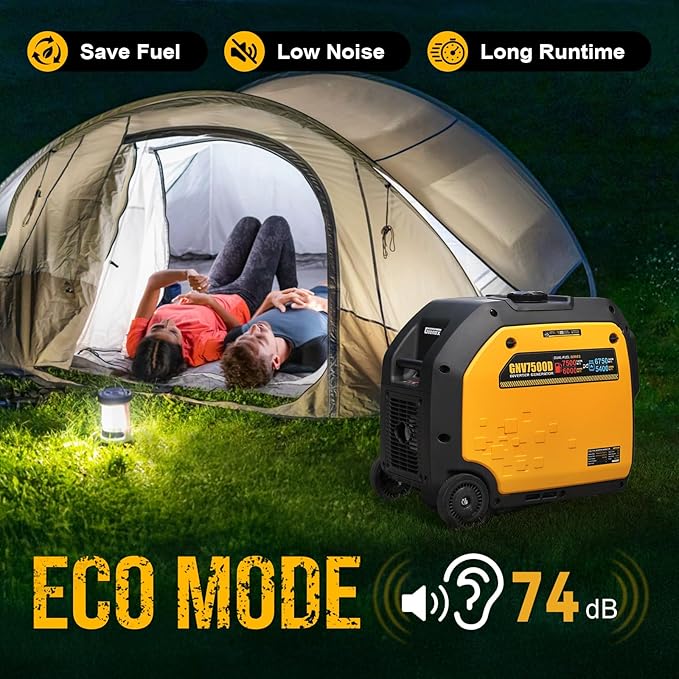 7500W Dual Fuel Inverter Generator, Gas & Propane Powered, RV Ready Remote/Electric Start, Super Quiet, 120V/240V with CO Sensor Portable Generator for RV, Camping or Party,EPA Compliant