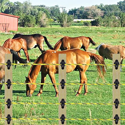 660 Feet Electric Fence Polywire, 200 Meters 1/8" Diameter Portable Electric Fencing Poly Wire Rope Line 6 Steel Strands for Reliable Conductivity & Rust Resistance