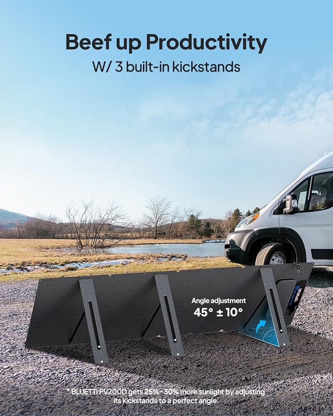 BLUETTI Elite 100 V2 Solar Generator with 2 200W Solar Panel (Ship Separately), 1024Wh Portable Power Station w/ 4 1800W AC Outlets, 35% Smaller, Ideal for Camping, Emergencies, Backup Power (2025New)