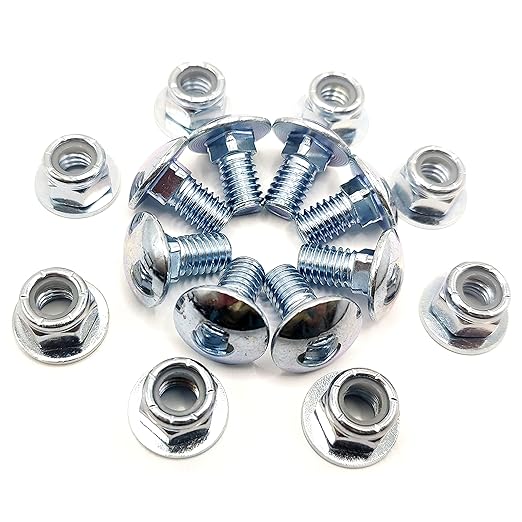 784-5581 Carriage Bolt & Nut kit 5/8" for MTD SnowBlowers Shave Plate Scraper Bar 784-5581A 790-00117-0637 790-00120-0637 784-5581A-0637 8/Set,Stainless Steel