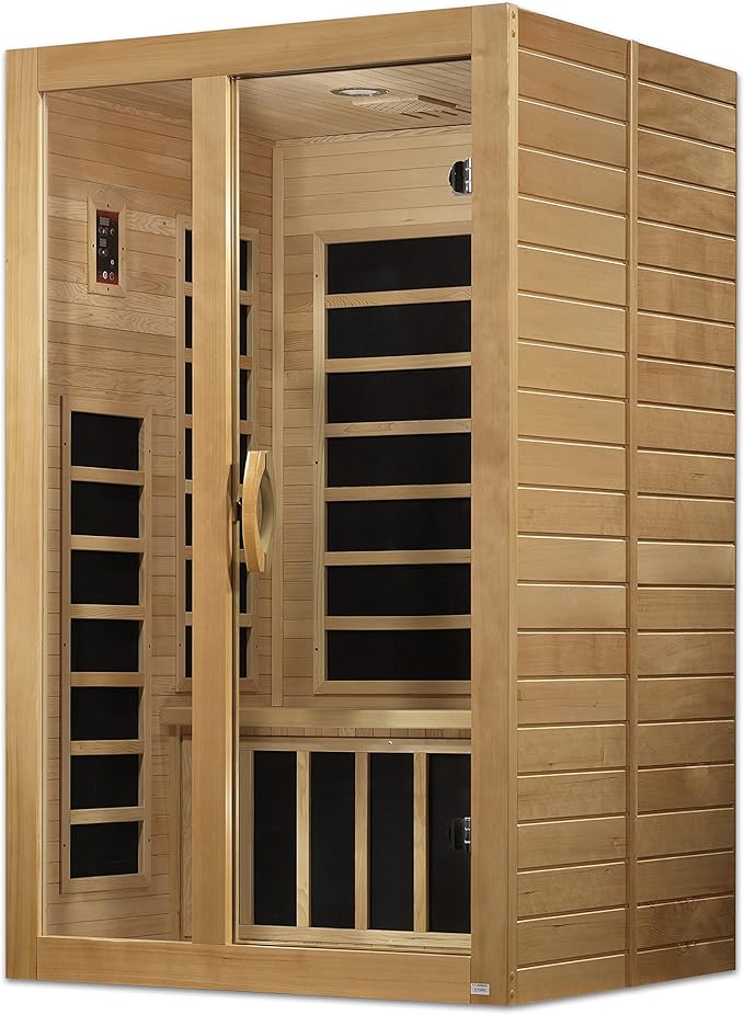 Santiago Elite 2-Person Ultra Low EMF (Under 3 MG) FAR Infrared Sauna, Curb Side Delivery