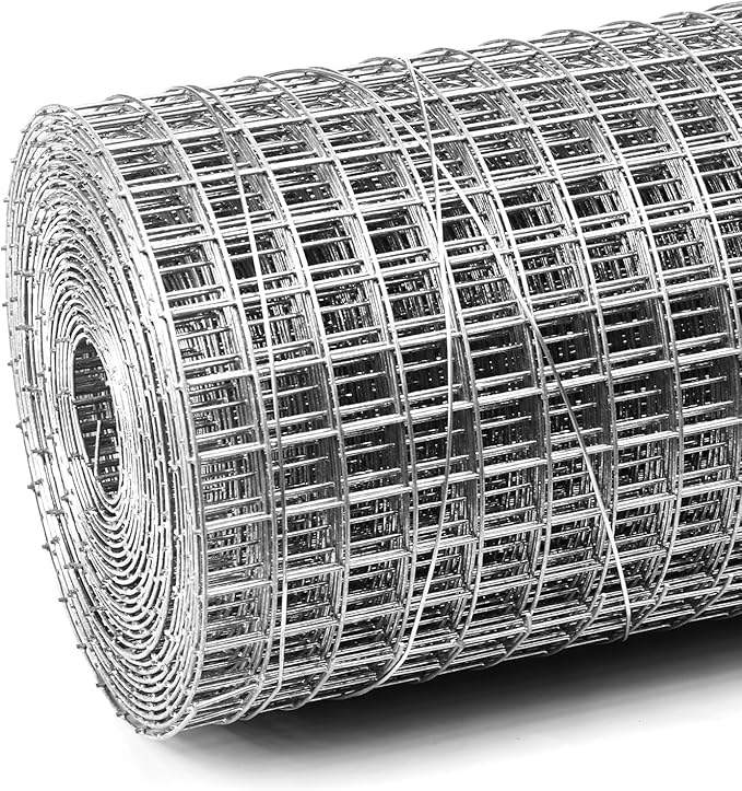 Hardware Cloth 1/2in 12'' x 20' 19GA ,Hot-dip Galvanized After Welding ,Chicken Wire Mesh,Chicken Coop Fence,Screen Mesh,Rabbit/Snake Fence,for Garden Poultry Animal Netting Cage