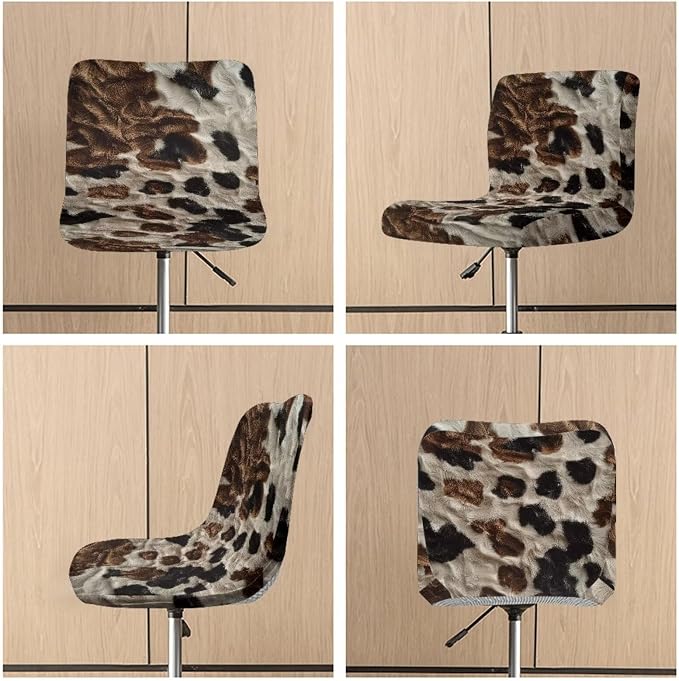 Cowhide Bar Stool Covers Elastic Stretchable High Mid Low Stool Chair Cover for Party Kitchen Club Machine Washable