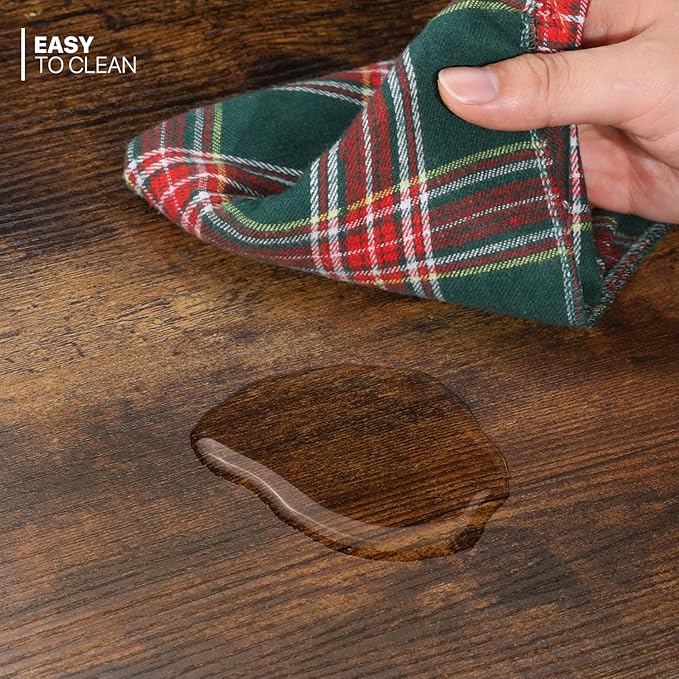 MoNiBloom Home Office Gaming Desk, 40 Inches Computer Study Table with A Storage Bag, Rustic Brown