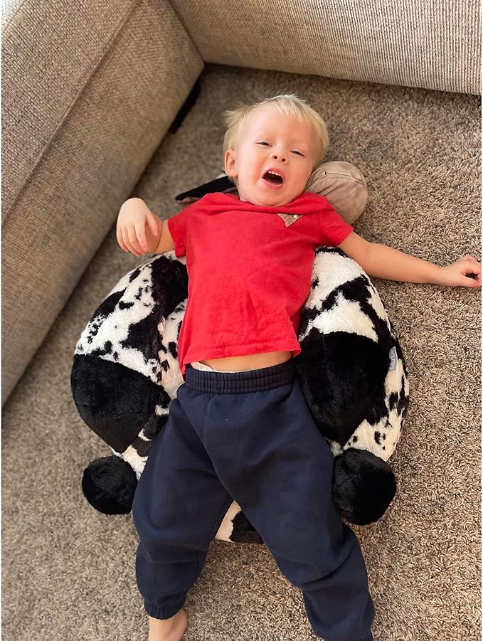 Trend Lab Cow Toddler Chair Plush Character Kids Chair Comfy Furniture Pillow Chair for Boys and Girls, 21 x 19 x 19 inches