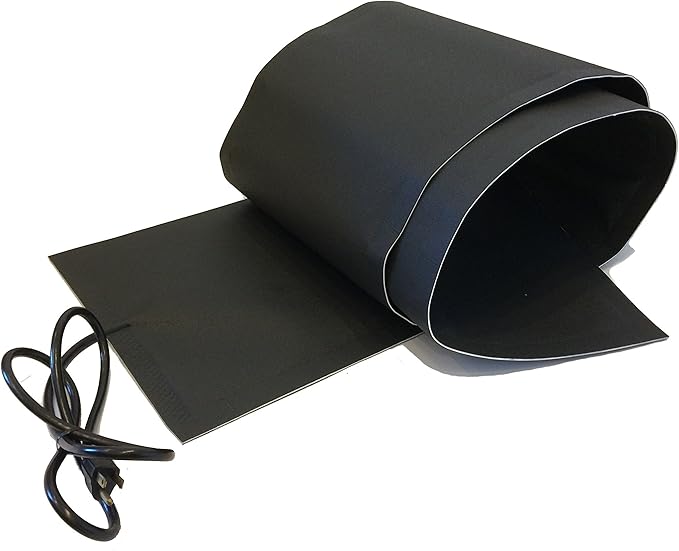 RHS Snow Melting System, Roof and Valley Heater, Ice and Snow Melting Mats, Sizes 5' feet x 13" inches, Color Black, 5 ft. mat Melts 2" inches of Snow per Hour, Buy Factory Direct, (5' ft. x 13" in.)