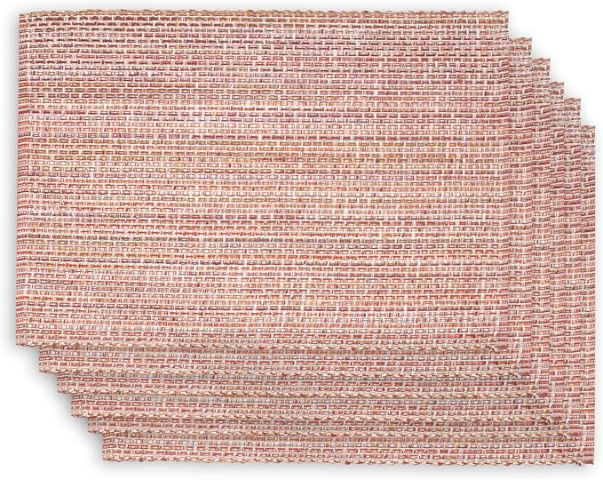 Urban Villa Two Tone Placemat Cotton Tablemat 14x20 (Set of 6) Fall