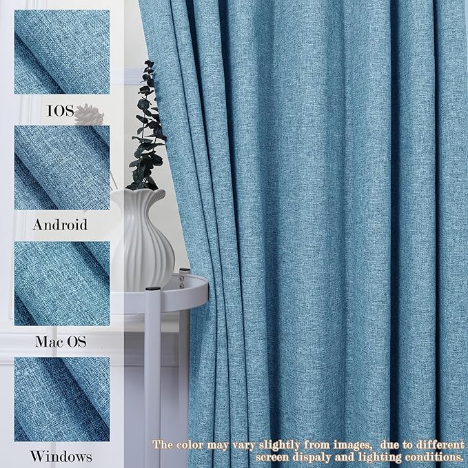 150 Inches Extra Wide Room Divider Draperies, Pinch Pleat Drapes, Absolutely Blackout Sliding Door Drapery, Total Privacy Ceiling Track Curtains, 150" W by 84" L, Blue (1 Panel)