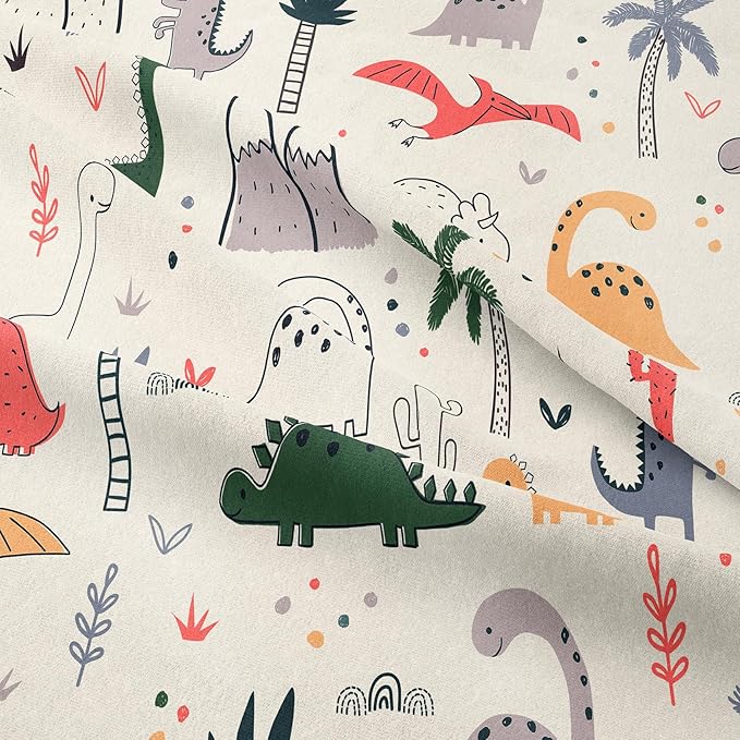 NINENINE Dinosaur Bedding Set for Kids,Twin Bedding Sets for Girls Kids,Dinosaur Comforter Sets for Girls,Cute Bedding Sets with 1 Comforter 1 Pillowcase