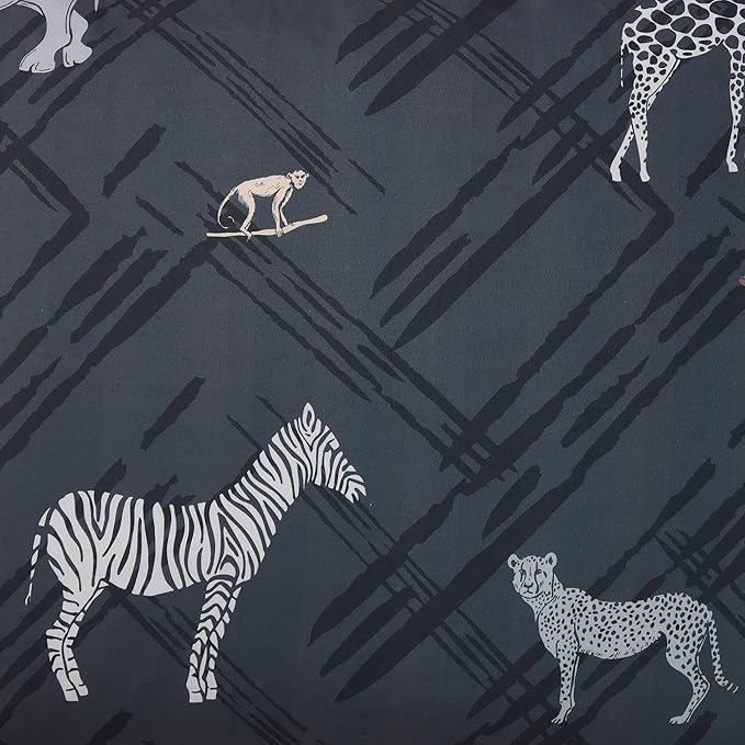 Kids Bedding Set Bed in a Bag for Boys and Girls Toddlers Printed Sheet Set and Comforter, Full, Safari