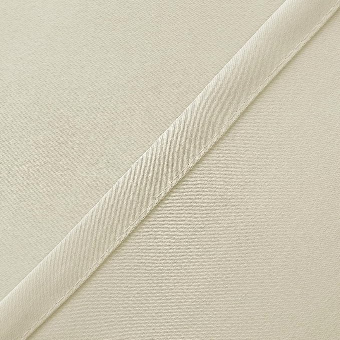 Hiasan Valance Curtains for Kitchen Blackout Thermal Insulated Solid Window Curtain Valance, Light Beige, 42 x 12 Inches, 1 Panel