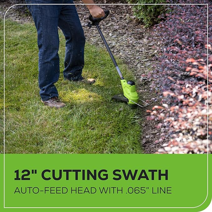 Greenworks 48V (2x24V) Cordless Yard Tool Combo - 21" Self - Propelled Lawn Mower, 12" Trimmer, Blower + 24V 3/8" Crown Stapler
