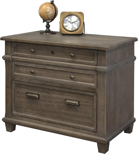 Martin Furniture Lateral File, Weathered Dove & Writing Desk, Weathered Dove