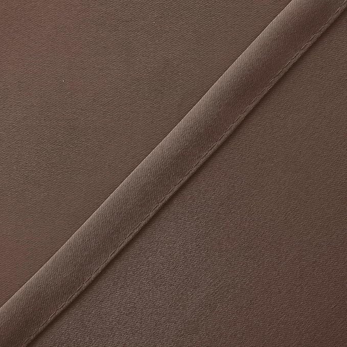 Hiasan Valance Curtains for Kitchen Blackout Thermal Insulated Solid Window Curtain Valance, Cappuccino, 42 x 12 Inches, 1 Panel