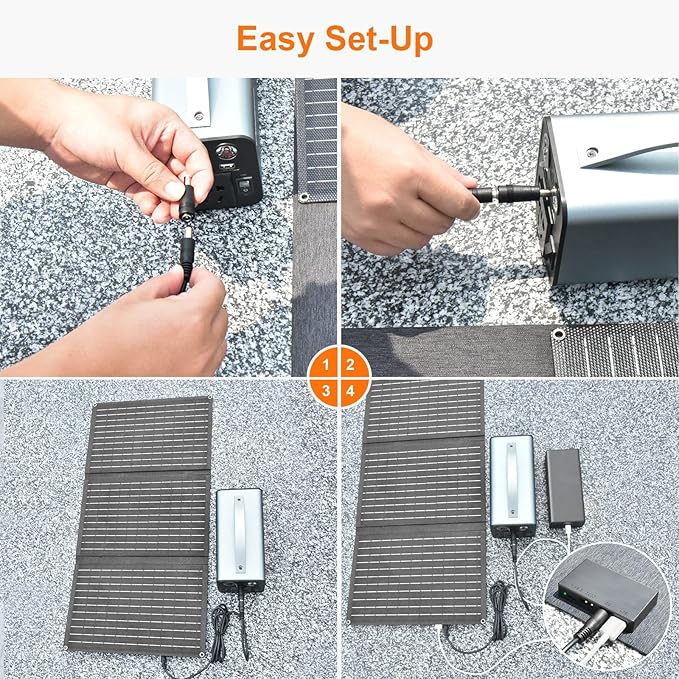 30W 100W 200W 400W Solar Panel,Portable Foldable Solar Panel Kit,Black with Carrying Case (30W)