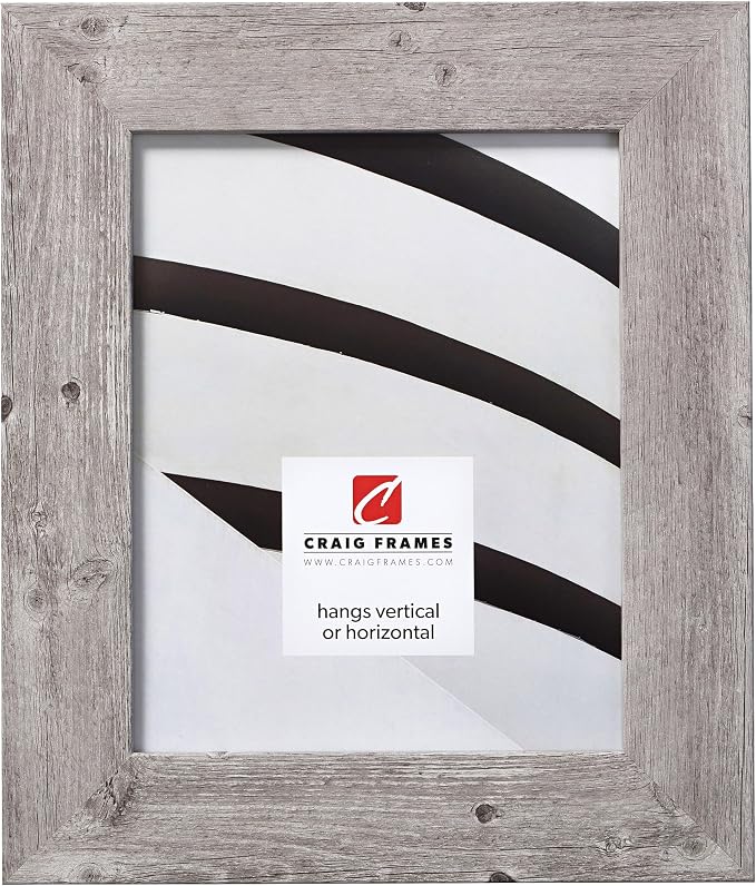Craig Frames 10x16 Grey Oak Picture Frame for Posters and Gallery Wall | Displays photos and prints behind clear glass, ready to hang, made in the USA