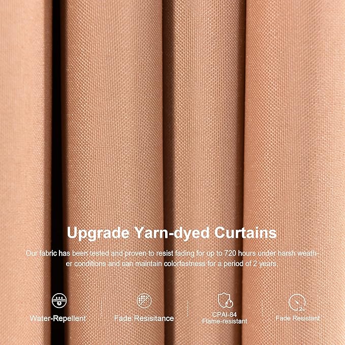 PURPLE LEAF 12' X 26' Outdoor Hardtop Gazebo Patio Wide Aluminum Frame Metal Double Roof with Heavy Duty Netting and Curtains for Permanent Hard Top Pavilion Screen Khaki