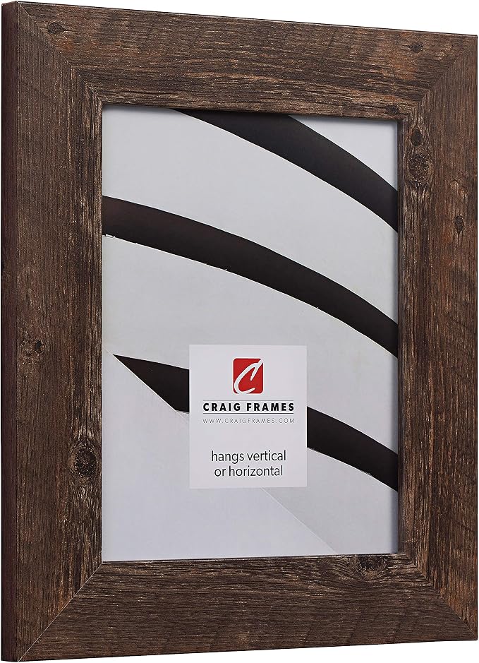 Craig Frames 18x24 Brown Oak Picture Frame for Posters and Gallery Wall | Lightweight shatter resistant acrylic facing with a rigid backing board, made in the USA