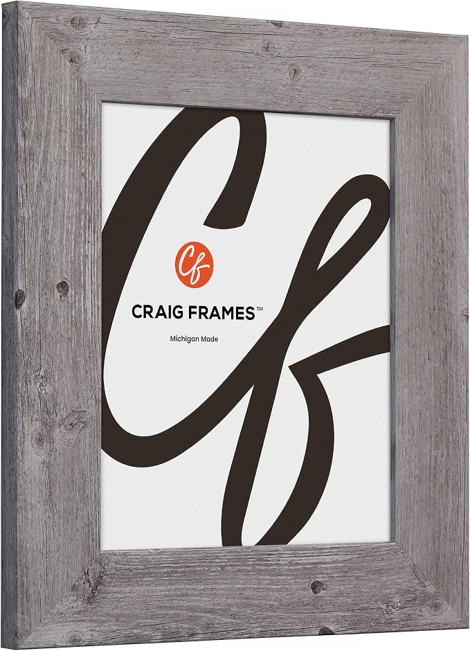 Craig Frames 10x16 Grey Oak Picture Frame for Posters and Gallery Wall | Displays photos and prints behind clear glass, ready to hang, made in the USA