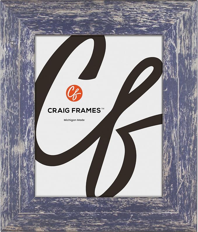 Craig Frames 25x33 Blue Poster Frame for Posters, Gallery Wall, and Photos | Lightweight shatter resistant acrylic facing with a rigid backing board, made in the USA