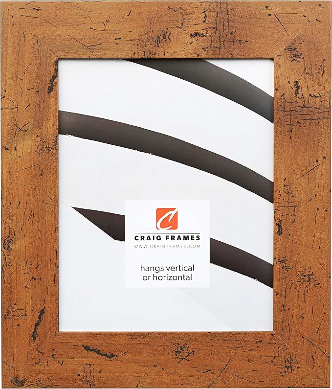 Craig Frames 10x12 Light Walnut Brown Picture Frame for Posters and Photos | Displays photos and prints behind clear glass, ready to hang, made in the USA