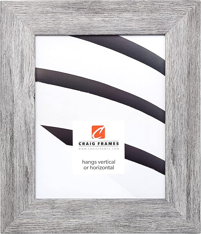 Craig Frames 13x19 Weathered Grey Picture Frame for Posters and Wall Decor | Lightweight shatter resistant acrylic facing with a rigid backing board, made in the USA