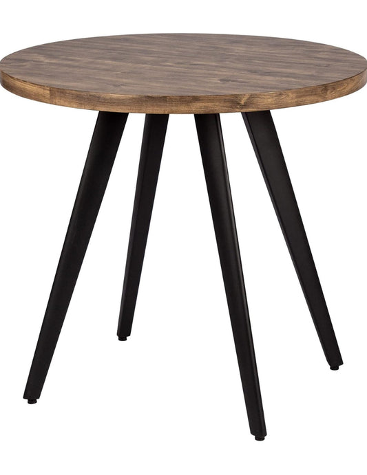 Round Dining Table, Small Dining Table for 2, 31.5" Round Table, Mid-Century Modern Kitchen Table with 1.4" Thickness Wood Grain Tabletop for or Small Space, Dining Room, Kitchen, Brown