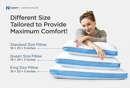 Side and Back Sleeper Pillow for Neck and Shoulder Pain Relief - Shredded Memory Foam Bed Pillow for Sleeping - 100% Adjustable Fill - King Size - Modal Washable Case. Extra Fill Included