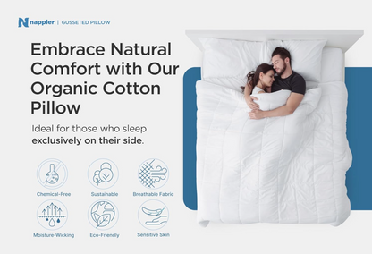Side and Back Sleeper Pillow for Neck and Shoulder Pain Relief - Shredded Memory Foam Bed Pillow for Sleeping - 100% Adjustable Fill - King Size - Modal Washable Case. Extra Fill Included