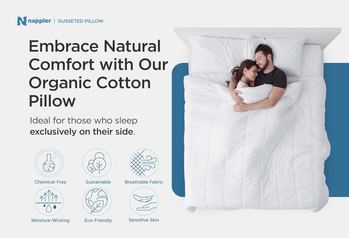 Side and Back Sleeper Pillow for Neck and Shoulder Pain Relief - Shredded Memory Foam Bed Pillow for Sleeping - 100% Adjustable Fill - Standard Size Modal Washable Case. Extra Fill Included