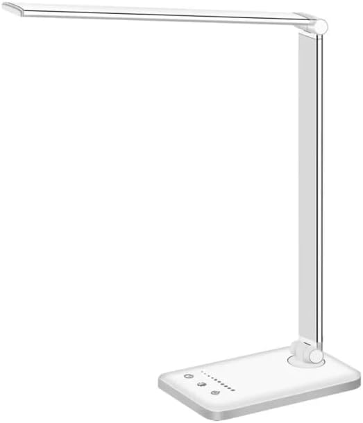 LED Desk Lamp Table Lamp Touch Control, 5 Color Temperature, Stepless Dimming, 30/60 Minutes Auto-Off Timer, Charger for USB, All Reading Room