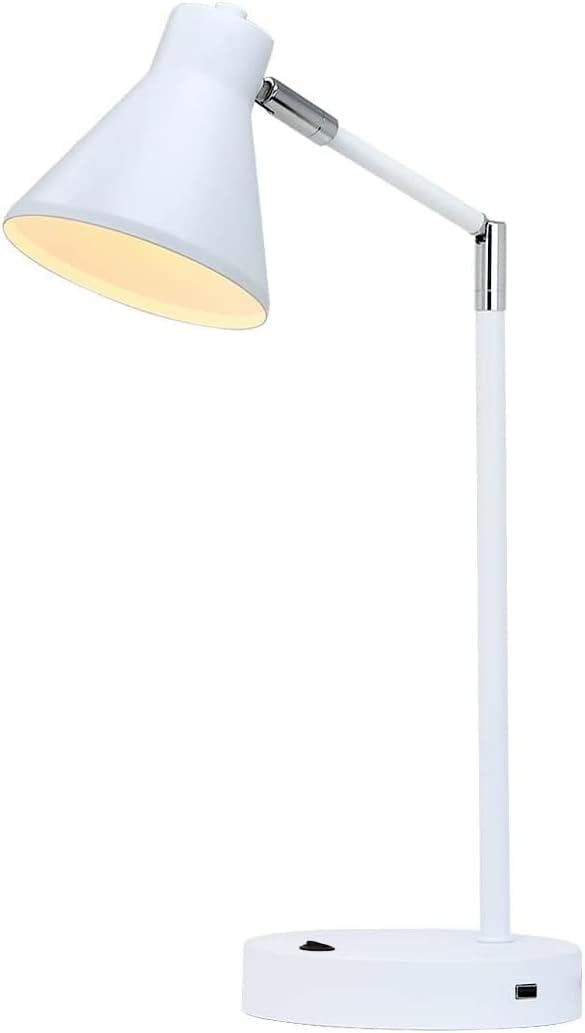O’Bright Astrum - LED Desk Lamp with Dual USB Charging Ports (White)