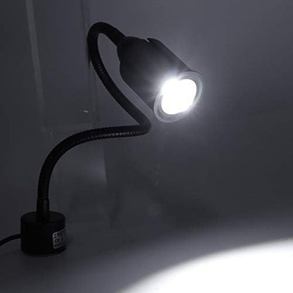 Hyuduo LED Lamp with Magnetic Base, 12W Long Flexible Gooseneck Desk Work Lamp, Sewing Machine Light for Workbench, Metal Lathe, Drill Press