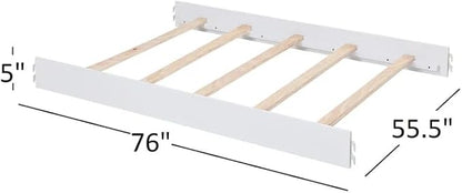 Everlee Crib to Full-Size Bed Conversion Kit, Whitewash