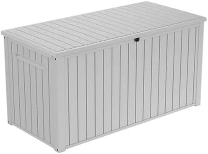 Outdoor Storage Deck Box, 170 Capacity, 27.7L x 57W x 29H inches (White)