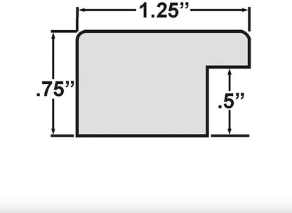 Craig Frames Bauhaus 125, 12x16 Picture Frame, Melinga Brown Oak