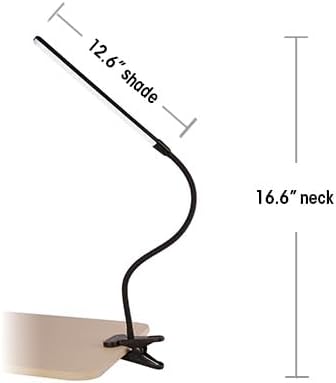 OttLite Clip-On LED Easel Lamp with ClearSun LED Technology - Sturdy Clip Light with On/Off Switch Cord - Adjustable & Flexible Neck for Precise Lighting, Piano, Computer Desks, Shelves & Tables
