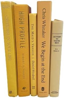 Colored Real Decorative Book Set - Decor Books for Book Shelf Decor, Home Decor for Shelves & Bookcases - Perfect for Book Decor, Decorative Books for Home Decor, & Books for Decor (Yellow)